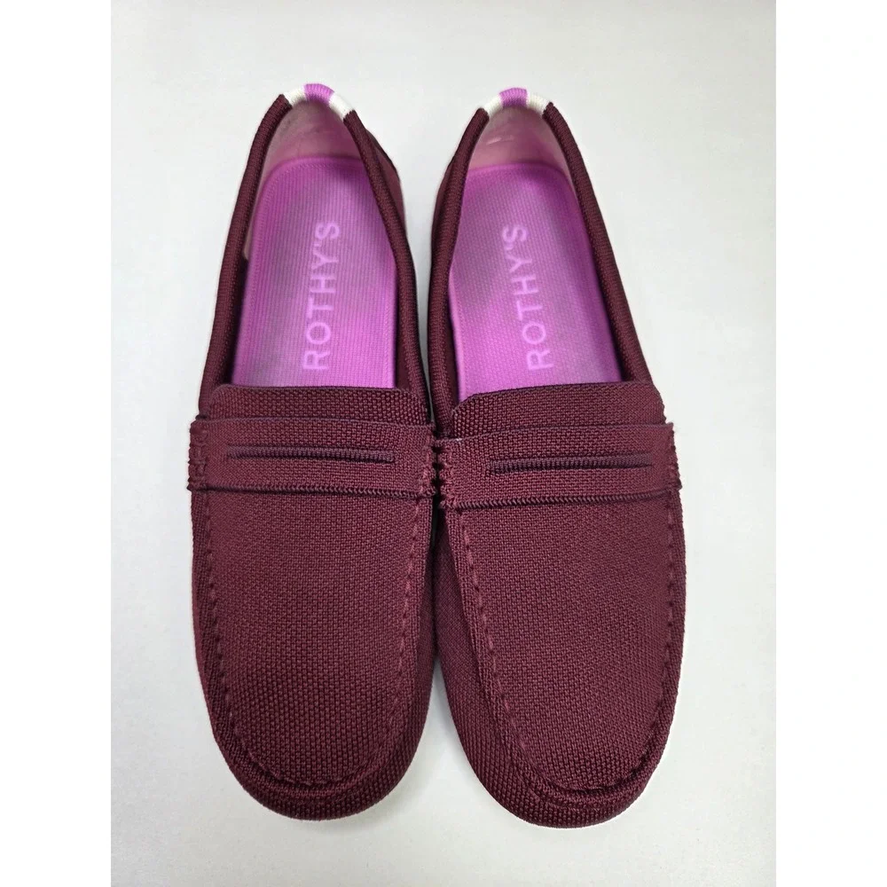 Rothy's The Driver loafers in a beautiful burgundy wine color Women's US Size 10